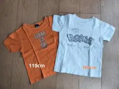 Tシャツ　110cm, 100cm　2枚セット