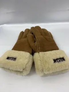 スエード手袋 UGG Mサイズ キャメルファー裏地付 3123