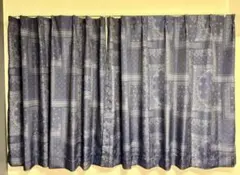 ニトリ ドレープカーテン ペイズリー ネイビー H 5091 ( 100×110