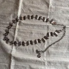 蝶モチーフ シルバー調 ベルト