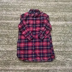 UNIQLO シャツワンピース　赤チェック　110