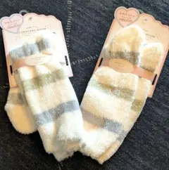 値下げ 新品2足セット暖かフリース ふわとろルーム靴下