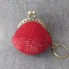 ビーズガマ口財布