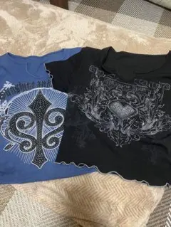 y2k カットソー 半袖 Tシャツ 2点セット ギャル