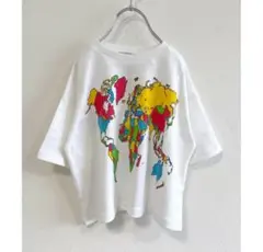 カラフル世界地図Tシャツ 【新品未使用】
