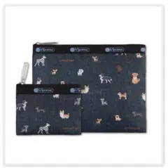 バイラ4月号付録　レスポ ワンコ柄ポーチ2点セット