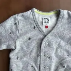 サボテン柄 グレー カーディガン