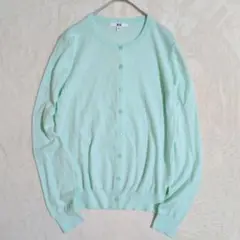 UNIQLO UVカット スーピマコットンクルーネックカーディガン 長袖 M
