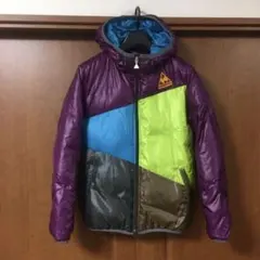 美品　ルコック　クレイジーパターン　フーディ　ダウンジャケット　M　デサント