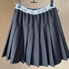 LOVE RABBY ブラックプリーツスカート 160
