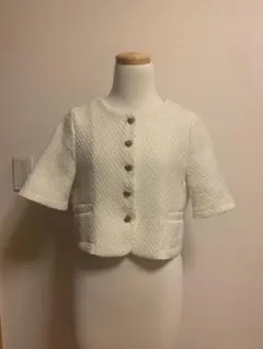 ツイード半袖トップス　DHOLIC ツイードジャケット