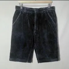 90s古着【PAKKA STUFF】コーデュロイ　ショーツ　ブラック