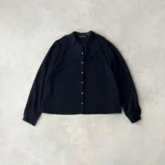 完売品】LILLIAN CARAT フリルセーラーカラーブラウス ネイビー - メルカリ