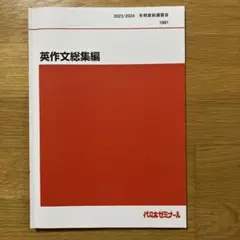 代々木ゼミナール ライティング総集編 小倉弘編 代々木ゼミナール 代ゼミ 英語 英作文〈A〉 テキスト 2024 第1学期