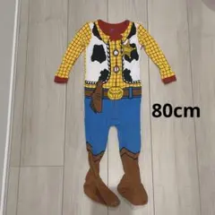 着1 美品　公式　トイストーリー　ウッディ　なりきり　ロンパース　80cm