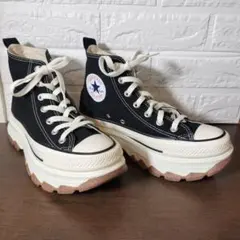 新品 コンバース リアクト オールスター トレックウェーブ ハイ 厚底 黒 24
