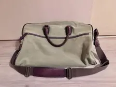 DAKS ダックス ボストンバッグ レザー×キャンバス