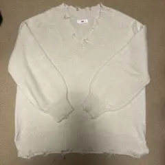 WEGO アイボリー Vネック ニットセーター Free