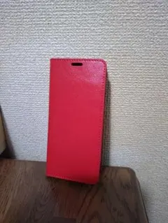 手帳型スマホケース レッド カード収納付きのサムネイル