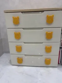 プーさん　4段キッズチェスト　【大阪・引き取り限定】