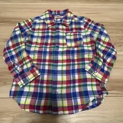 【新品未使用】HOT BISCUITS チェック柄長袖シャツ 100cm