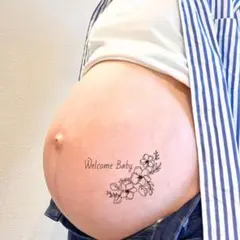 マタニティフォト ペイント 線画 シール セルフフォト マタニティ