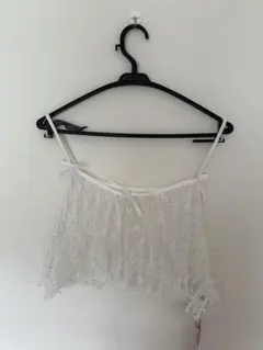 新品未使用タグ付きFRILFUL ホワイト レースキャミソール