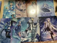 雪ミク 一番くじ S賞 雪ミクオールスターズ クリアポスター 9種セット