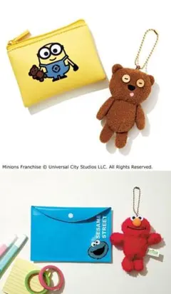 ★ミニオンズ ティム & セサミストリート【チャーム ＆ ポーチセット】
