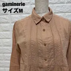 gaminerie ピンクゴールド 長袖シャツ サイズM チュニック【920】のサムネイル