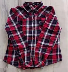 チェック柄長袖シャツ