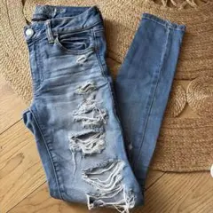 AMERICAN EAGLE ダメージスキニーデニム