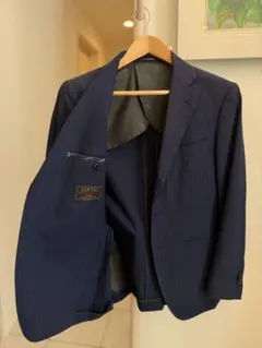 メンズスーツジャケット ネイビー ストライプのサムネイル