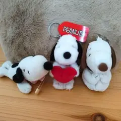 スヌーピー プチふわマスコットキーホルダー　ハート