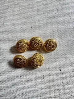 ゴールド色装飾ボタン5個セット