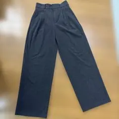 ダークグレー ワイドパンツ Sサイズ　ストレート