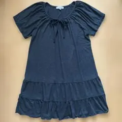 ダークグレー 半袖チュニック