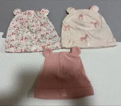 babygap ギャップベビー 帽子 ピンク 3点セット 花柄 シマウマ