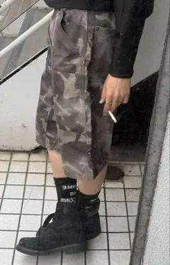 迷彩柄 ダブルニーショーツ　camo shorts