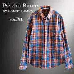 サイコバニー XL ネルシャツ チェック柄 フェアファクス製 日本製 スカル刺繍のサムネイル