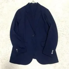 極美品 ユニクロ 感動ジャケット 女性 ウォッシャブル XL ネイビー