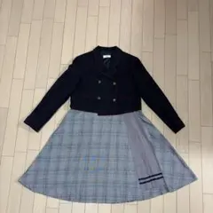 SHOPIN フォーマルセットアップ ネイビー チェック柄