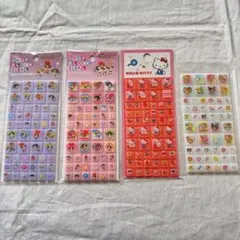 サンリオキャラクターズ　キティ　パワーパフガールズ タイルシールカットピース