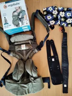 美品☆エルゴ ベビーキャリア　OMNI360 クールエア カーキ オムニ360