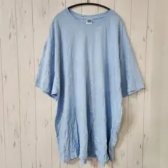 GILDAN【4L】コットン Tシャツ ライトブルー クルーネック カジュアル