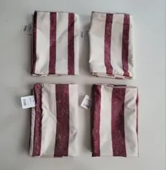 柄込枕カバー レッド系 43×63cm 未使用