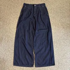 【300円オークション】23SS GU ワイドデニムパンツ 極太 美品のサムネイル