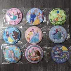 ディズニー刺繍缶バッチ　まとめ売り　アナ雪　プーさん　美女と野獣　わんわん物語
