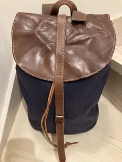 paquetキャンバスレザーリュックデイパック - メルカリ