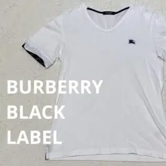バーバリーブラックレーベル Tシャツ 2 白 ノバチェック ホースロゴ Vネックのサムネイル
